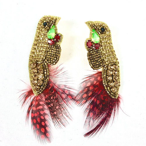 Birds of a Feather Gold/Speckled Red